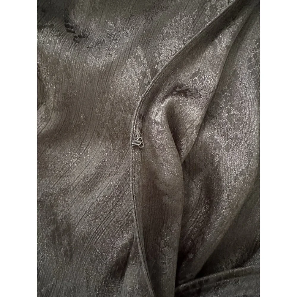 Michael Kors Women's Blouse Jacquard-Print Faux-Wrap Peplum Top XL NWOT